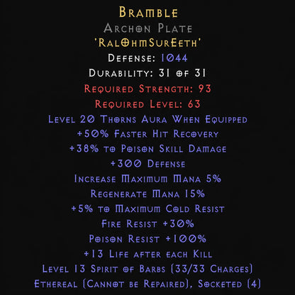 Bramble Archon Plate - Ethereal