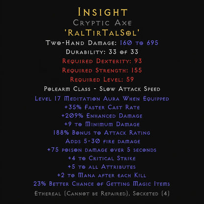 Insight Cryptic Axe - Ethereal
